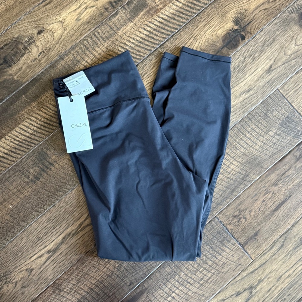 CALIA Inspire High-Rise 7/8 Leggings Pure Ebony Black XL WAX203 NWT